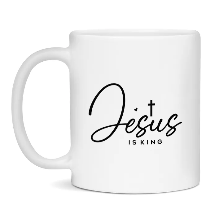 Jesus is King christelijke keramische mok