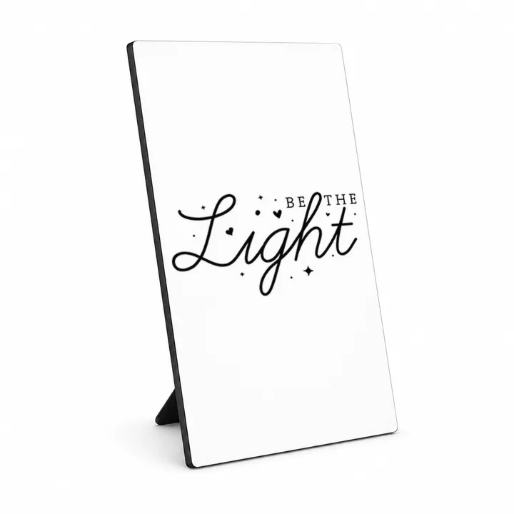 Be The Light christelijk fotopaneel met standaard voor gelovigen