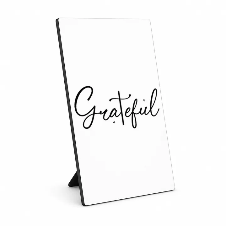 Grateful christelijk fotopaneel met standaard voor dankbaarheid
