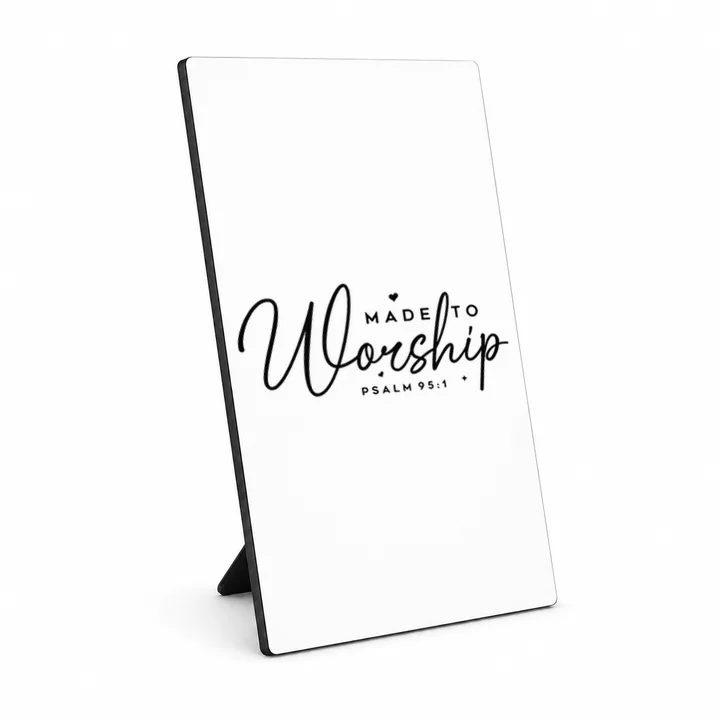 Made to Worship Psalm 95 christelijk sublimatie fotopaneel