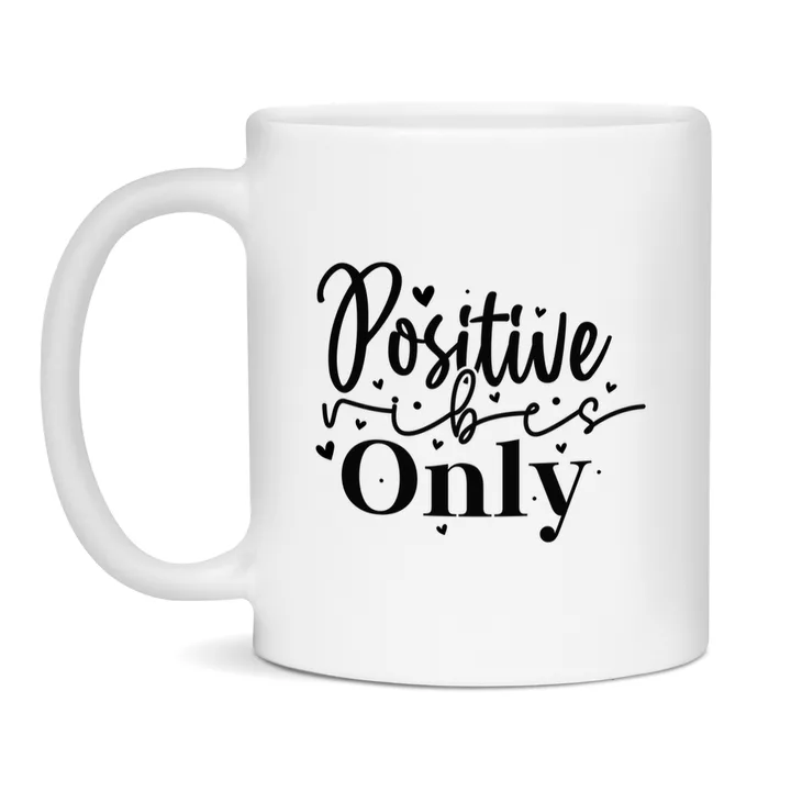 Positive Vibes Only mok – keramische mok met positieve quote