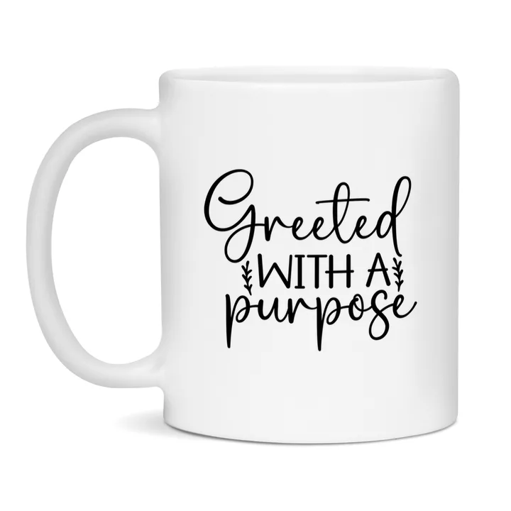 Greeted With A Purpose mok – christelijke keramische mok