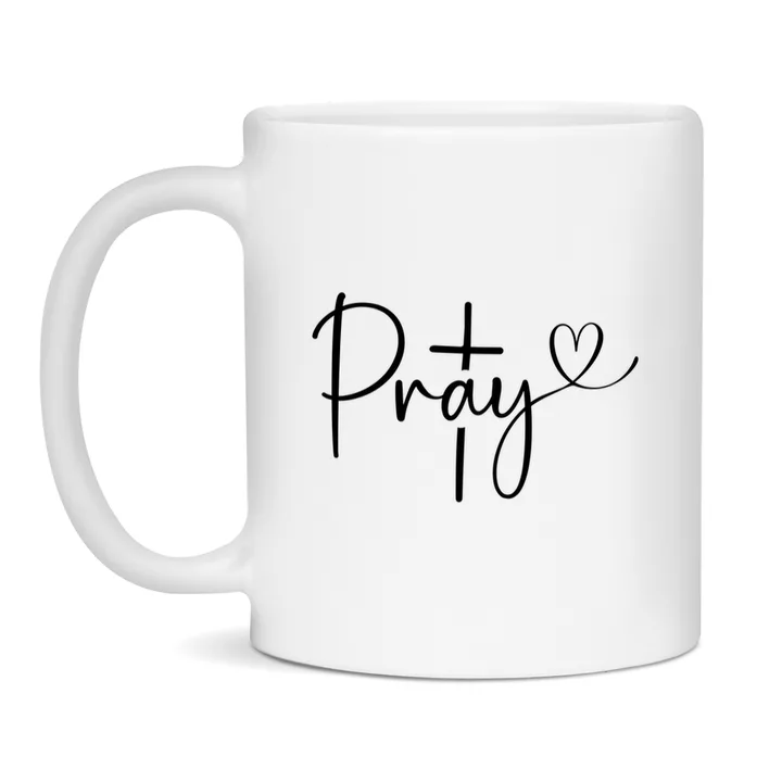 Pray mok – christelijke keramische mok