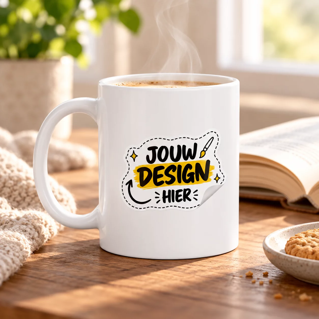 mok met koffie er in